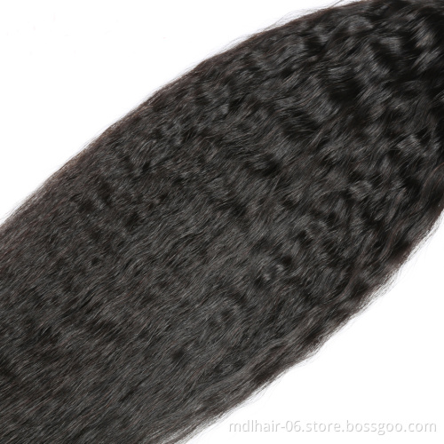 Factory Direct Wholesale Yaki Kinky Straight Hair 100% Cuticle Aligned Indian Virgin Hair Bundles Raw Indian Human Hair